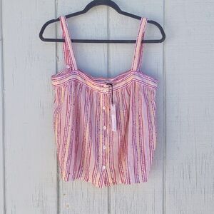 Bundle 3 for 50% off Michael Stars Striped Sleeveless Top with Adjustable Straps